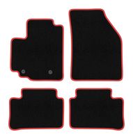 Dywaniki welurowe CARLUX-RED do Opel Agila B 2008-2014, czarne