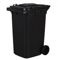 KOSZ KUBEŁ POJEMNIK NA ŚMIECI ODPADY 240 L MOCNY CZARNY