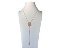 Piękny naszyjnik stal chirurgiczna Ażurowe kwiatki kolor złoty