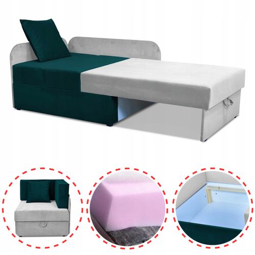 Narożnik dziecięcy Denis Duo rozkładany pojemnik łóżko dzieci materac kubuś na Arena.pl