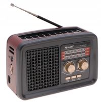 Radio RETRO Przenośne Głośnik TF MP3 USB Solar BLUETOOTH LATARKA 3871