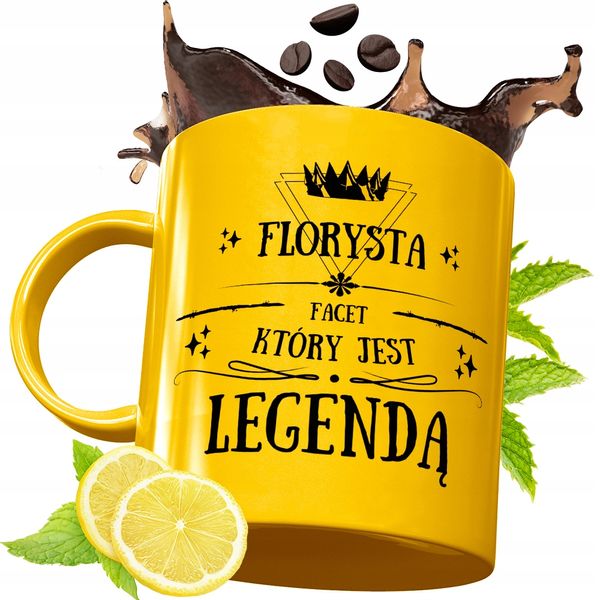 Złoty Kubek Premium Dla Florysty Prezent Z Nadrukiem Ze Zdjęciem zdjęcie 1