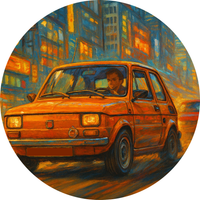 Opłatek na tort Fiat 126 p Maluch Fiacik Samochód Auto