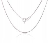 ŁAŃCUSZEK SREBRNY LINKA ŻYŁKA WŁOSKA DAMSKI 50 CM 0,8 MM 925 WŁOSKI SREBRO