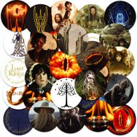 NAKLEJKI NA ZESZYT NALEPKA Z POSTACIAMI KÓŁKO WŁADCA PIERŚCIENI WZORY 23EL