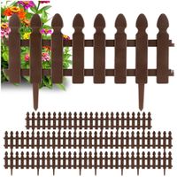 12x Płotek Ogrodowy Brązowy Border Palisada Obrzeże Trawnika Grządki 588 cm