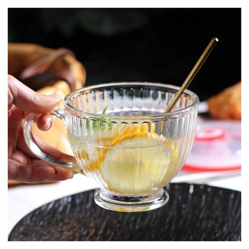 zestaw 6szt. filiżanek szklanek ryflowanych dużych 380ml szk150zestaw6 na Arena.pl