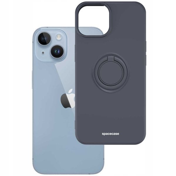 Spacecase Silicone Ring Iphone 14 Black zdjęcie 2