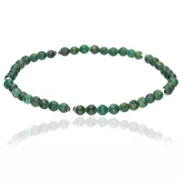 SREBRNA BRANSOLETKA NA ŻYŁCE NATURALNA JADEIT AFRYKAŃSKI KAMIEŃ OBFITOŚCI