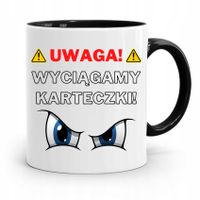 Kubek Czarny Prezent Dzień Nauczyciela Uwaga! Z Nadrukiem Ze Zdjęciem