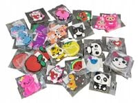 Magnesy zwierzątka owoce na lodówkę gumowe 6x3cm