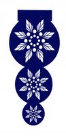 AŻUR nowoczesna ozdoba KOŁA MANDALA granat DUŻY