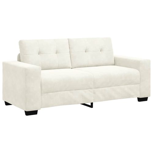 Sofa dwuosobowa, kremowa, 140 cm, aksamit na Arena.pl