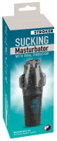 stroker sucking - model z funkcją ssania i podwojną wibracją, czarny