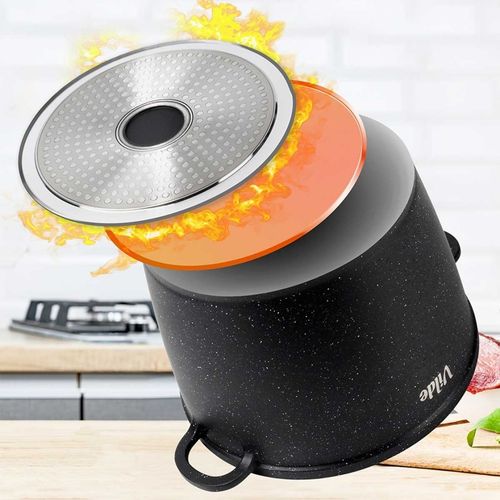 garnek granitowy wysoki 6,7l 24cm z pokrywą z aromatyzerem terruna 199110 na Arena.pl