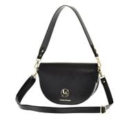 Laura Biaggi - torebka listonoszka czarna matowa JS256