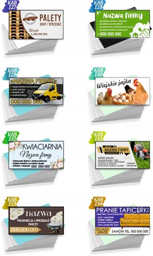 Wizytówki firmowe Foliowane 1000szt wiele wzorów usługi ogrodnicze na Arena.pl