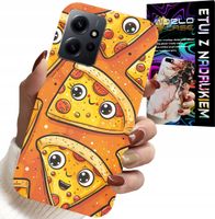 ETUI DO XIAOMI NOTE 12 4G - SŁODKIE UŚMIECHNIĘTE PIZZE CASE + SZKŁO