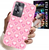 ETUI DO OPPO A79 5G - SERCA KRATKA RÓŻOWA OBUDOWA CASE + FOLIA