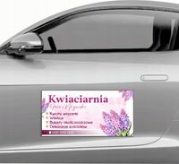 mata MAGNETYCZNA magnes na samochód auto reklamowy 30x60cm KWIACIARNIA