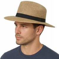 Kapelusz słomkowy MĘSKI plażowy letni przewiewny