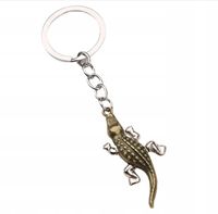 Breloczek do Kluczy Złoty Krokodyl Croc Files Ozdoba Crocodile Gad Aligator