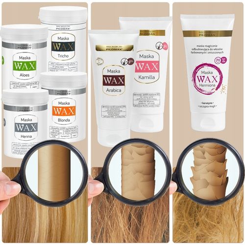 Maska do włosów farbowanych blond i na skórę głowy, Wax Kamilla 480ml na Arena.pl