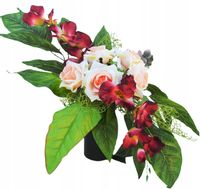 BUKIET Sztuczne Kwiaty STROIK na Grób Cmentarz