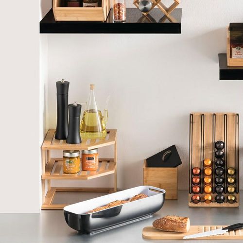 Podwójna półka bambusowa, narożna na Arena.pl