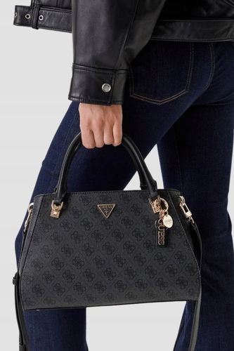 Torebka damska Guess Kuferek Elegancka Modna na zamek HWBG9672070 Czarna na Arena.pl