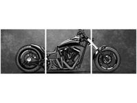 90 80CM OBRAZ T3 ELEM CZARNY CHOPPER DRUK ŚCIENNY