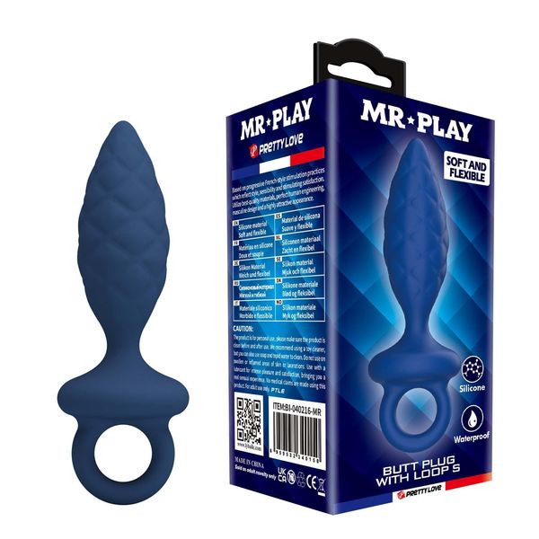 Mr. Play Butt Plug With Loop – Size S zdjęcie 1