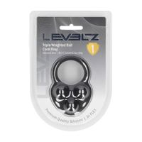 liquid silicone triple weighted ball cockring - black