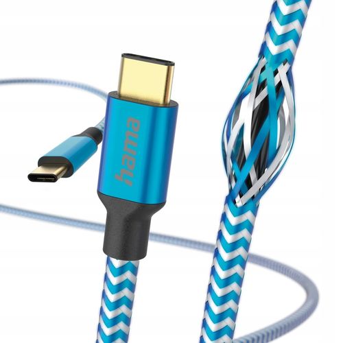 Kabel HAMA Ładujący/data Reflected USB-C - 1.5m Niebieski na Arena.pl