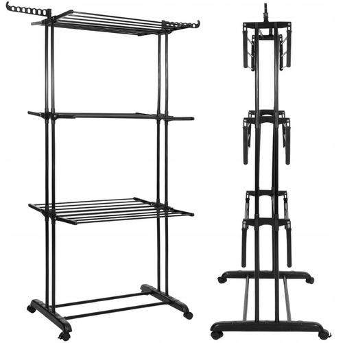 PIONOWA SUSZARKA NA PRANIE STOJĄCA ROZKŁADANA UBRANIA BIELIZNĘ DUŻA na Arena.pl