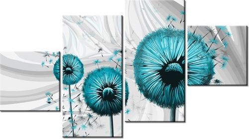 90CM 160 OBRAZ 4 ELEM TURKUSOWE DMUCHAWCE 3 ŚCIENNY na Arena.pl