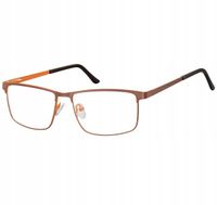 MĘSKIE Okulary stalowe prostokątne Zerówki Korekcyjne OPRAWKI Korekcyjne