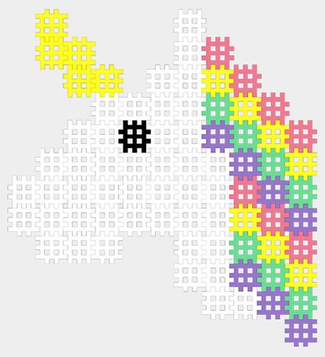 Micro waffle 80 elementów jednorożec, Marioinex, obraz, puzzle na Arena.pl