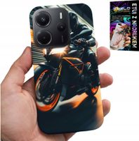 ETUI DO XIAOMI NOTE 14 4G - MOTOCYKLISTA MOTOR FAN MOTOCYKL + SZKŁO