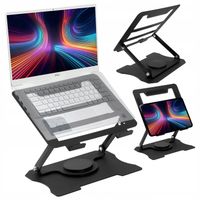 PODSTAWKA OBROTOWA POD LAPTOP TABLET NA BIURKO REGULOWANA METALOWA DO 17″