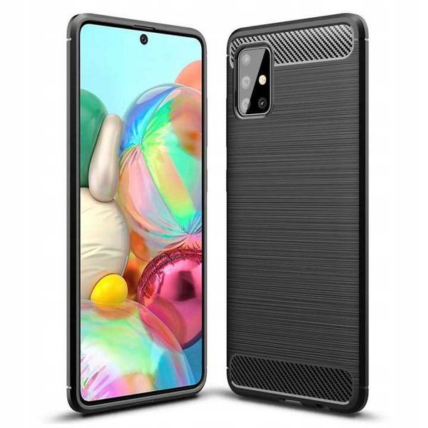 Spacecase Carbon Galaxy A71 Czarny zdjęcie 2