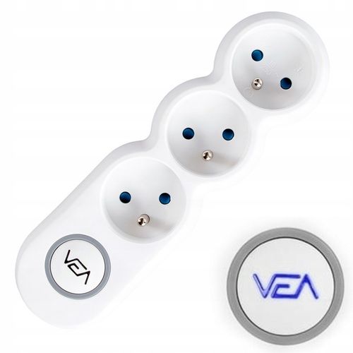 PRZEDŁUŻACZ ELEKTRYCZNY SIECIOWY MOCNY GRUBY UZIEMIENIE 3 GNIAZDA 3 M na Arena.pl