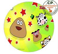 Opłatek na tort Pou