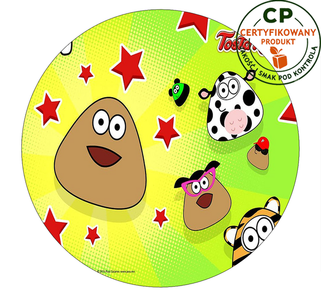 Opłatek na tort Pou zdjęcie 1