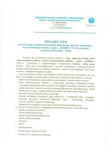 Zuber woda lecznicza trawienie 0,5 l x 12 sztuk na Arena.pl