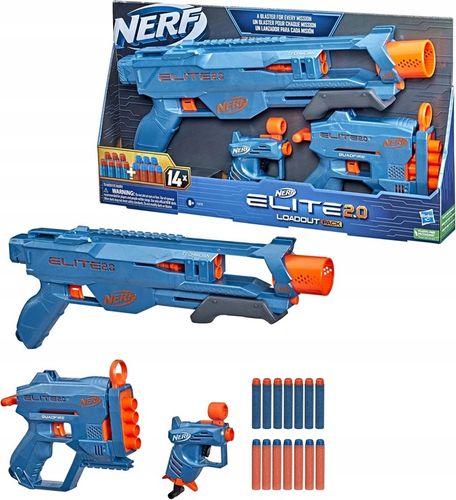 ZESTAW NERF ELITE 2.0 3 WYRZUTNIE PISTOLET KARABIN SHOTGUN I STRZAŁKI na Arena.pl