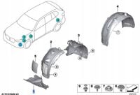 OE BMW PRAWY TRÓJKĄT NADKOLA OSŁONA WNĘKI X7 G07 51757453930