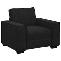 Sofa Fotel Czarny 60 cm Aksamit