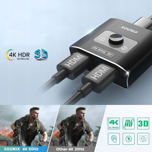 Switch hdmi 4K 60Hz z obsługą HDR SOUNIX na Arena.pl