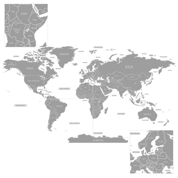 Naklejka Mapa Świata DK410 L zdjęcie 4